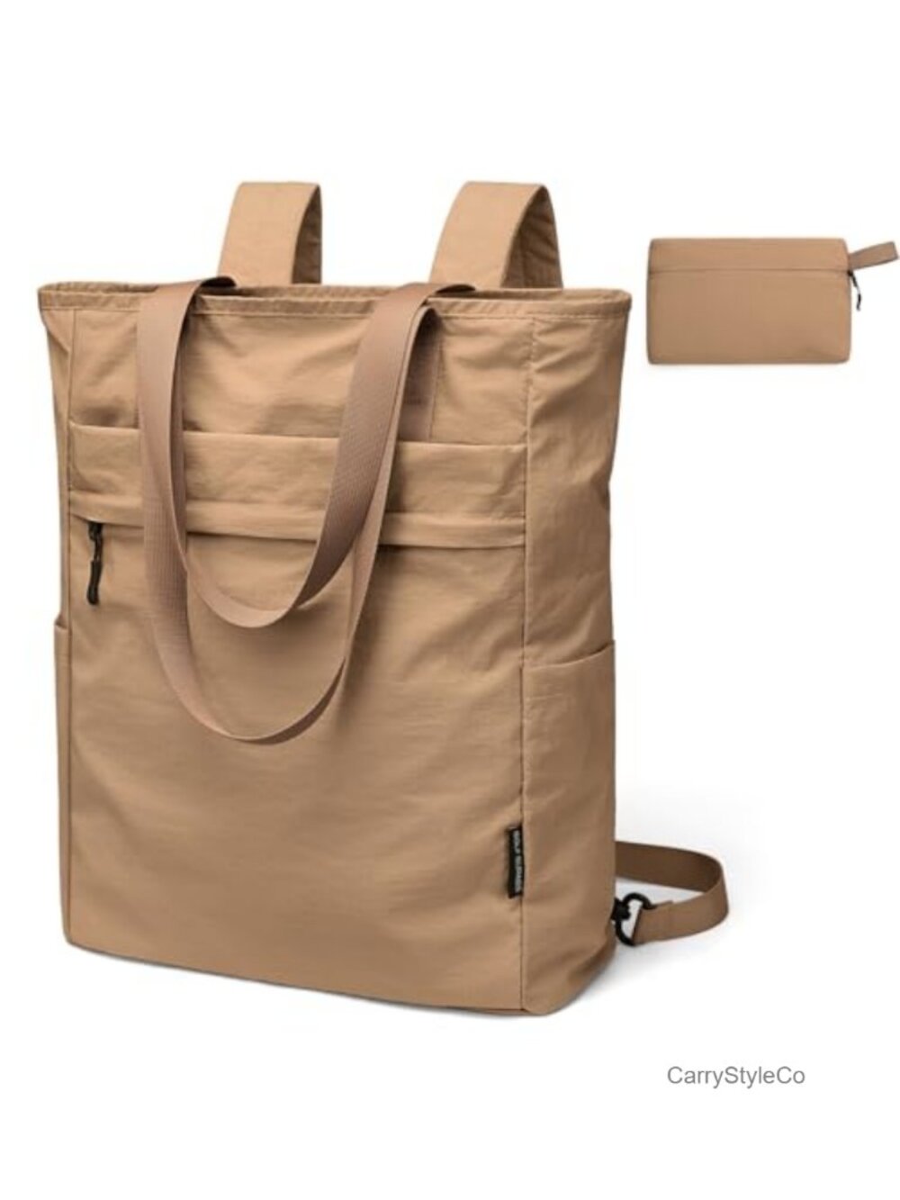 Packable Nylon Tote Backpack Lightweight Foldable Daypack Travel Bag